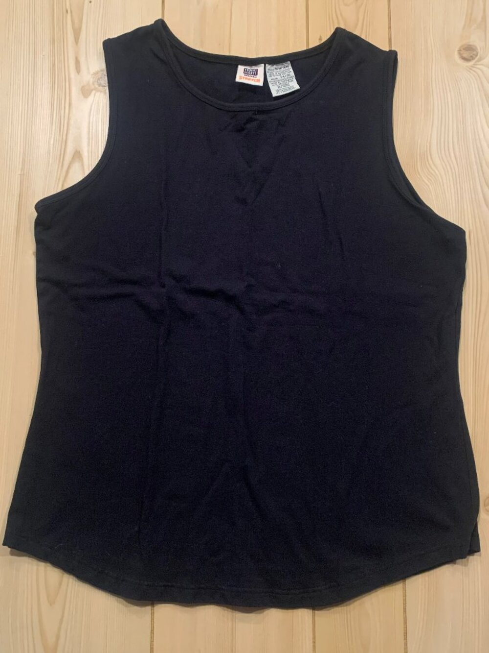 Vintage Y2K Faded Glory Woman Stretch Athletic Black Sportswear Tank Top 14W/16W